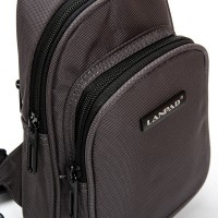 Мужская тканевая сумка-слинг Lanpad 63744 gray
