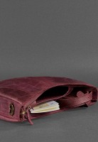Кожаная женская сумка BlankNote Круассан бордовая Crazy Horse BN-BAG-12-VIN-KR