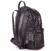 Кожаный рюкзак с тиснением POOLPARTY black