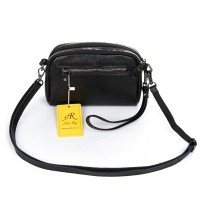 Женский молодежный кожаный клатч ALEX RAI 99102 black