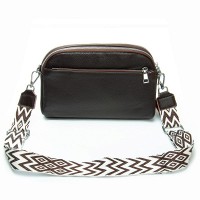 Женский молодежный кожаный клатч ALEX RAI 99092 brown