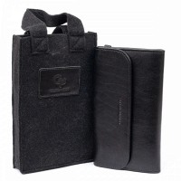 Мужской кожаный кошелек-борсетка Grande Pelle 11298