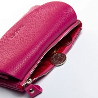 Женский кожаный кошелек Bright DR. BOND WS-239 plum-red