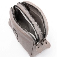 Молодежный клатч из кожи ALEX RAI 88089 L-grey
