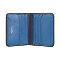 Кожаный мужской кошелек Visconti VSL34 Lank c RFID (Black-Cobalt)
