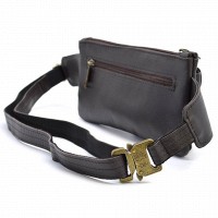 Мужская кожаная сумка бананка, сумка напоясная TARWA GC-8136-3md