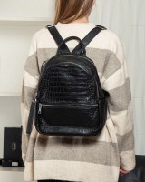 Женский кожаный рюкзак ALEX RAI 95518-9 black