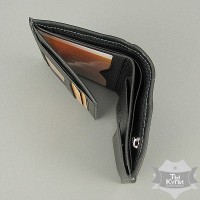 Вертикальный брендовый кошелек мужской кожаный B. Cavalli
