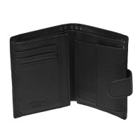 Мужской чёрный кожаный кошелёк Horse Imperial K1010a-black