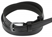 Кожаный мужской ремень Skipper 1262-38 черный 3,8 см