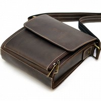 Мужская кожаная коричневая сумка TARWA rcw-3027-3md