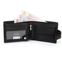 Мужской кожаный кошелек  DR. BOND M8-1CK black