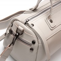 Женский молодежный кожаный клатч ALEX RAI 39049 pale grey