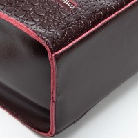 Женская кожаная сумка классическая ALEX RAI 5052 bordo croco