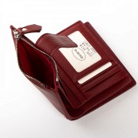 Женский кожаный кошелек Classik  DR. BOND WN-23-11 wine-red