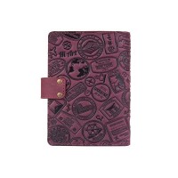 Обложка для паспорта из кожи Hi Art «Let's Go Travel» PB-02/1 Shabby Plum