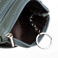 Женская кожаная косметичка-ключница Cosmetic A-00141 blue