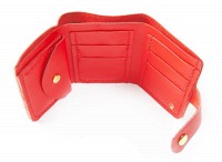 Женское портмоне ручной работы из кожи BOGZ Roll Nappa Red P18M36S1