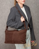 Женская замшевая сумка ALEX RAI 8818 brown