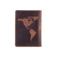 Обложка-органайзер для документов из кожи HiArt World Map PC-03-S19-1235-T001