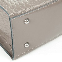 Женская кожаная сумка ALEX RAI 1564 grey croco