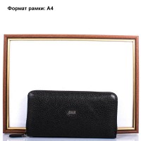 Черный кожаный кошелек DESISAN SHI09-01-2FL