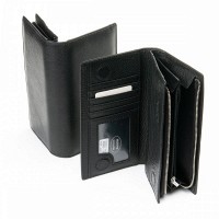 Мужское кожаное портмоне Classic  DR. BOND WMB-3M black