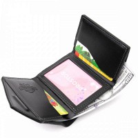 Мужской кожаный кошелек GRANDE PELLE 11336 Черный