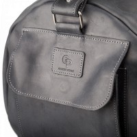 Дорожная черная кожаная сумка Grande Pelle 11046 