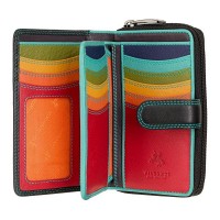 Женский кожаный кошелек Visconti R13 Carmelo c RFID (Black/ Rhumba)