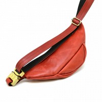 Кожаная красная сумка на пояс Tarwa rr-3034-3md