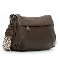 Женская кожаная сумка через плечо ALEX RAI 6001 dark khaki