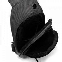 Мужская тканевая сумка-слинг Lanpad 82076 gray