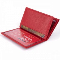 Женская кожаная визитница ST Leather 19214 Красная