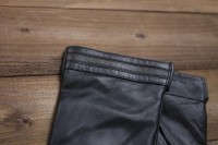Перчатки женские чёрные кожаные сенсорные 946s1 S Shust Gloves