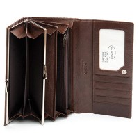 Женский лаковый кожаный кошелек PE DR. BOND PEW1-V brown