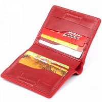 Мужское кожаное портмоне GRANDE PELLE 11331 Красное