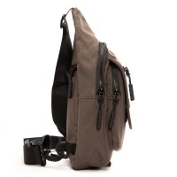Мужская тканевая сумка-слинг Lanpad 0936 brown бол