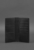 Кожаное портмоне-купюрник BlankNote 11.0 черное Crazy Horse BN-PM-11-G-KR