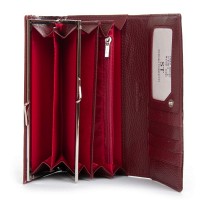 Женский кожаный лаковый кошелек SERGIO TORRETTI FEW1-V wine red