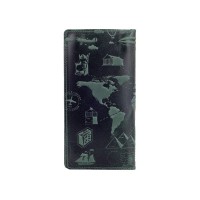 Кожаный бумажник Hi Art WP-02 Shabby Alga 7 wonders of the world