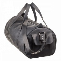 Дорожная черная кожаная сумка Grande Pelle 11046 