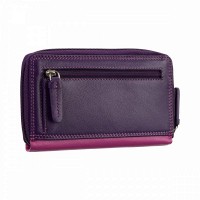 Женский кожаный кошелек с RFID защитой Visconti RB98 Aruba (Berry Multi)