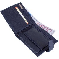Мужское синее кожаное портмоне DESISAN SHI087-315