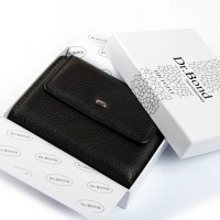 Женский кожаный кошелек Bright DR. BOND WS-31 black