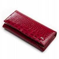 Женский лаковый кожаный кошелек PE DR. BOND PEW501 red