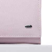 Кожаный женский кошелек Classic DR. BOND W501 pink