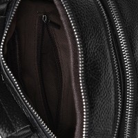 Мужская чёрная кожаная сумка Keizer K13657-black
