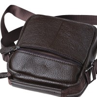 Мужская коричневая кожаная сумка Keizer K13657-brown