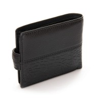 Мужской кожаный кошелек с зажимом для купюр BE BRETTON 208-L0613 black mix